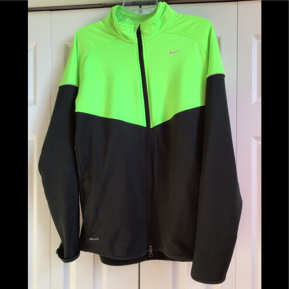 Nike Dri-Fit Lime Green and Black Jacket - Picture 10 of 11